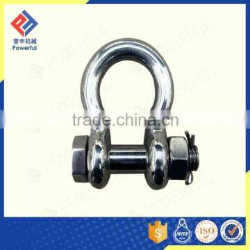 U.S. TYPE g2130 GALVANIZED DROPED FORGRED BOLT TYPE BOW SHACKLE