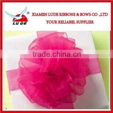 colorful handmade carnation flower ribbon for the mothers' day gift packing