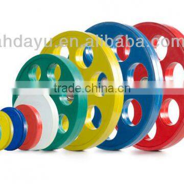 Color Rubber Coated Weight Plate With 7 Holes photo-2