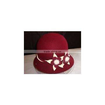 fashion ladies' fedora wool felt hats