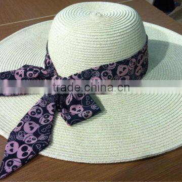 2014 fashion ladies paper straw summer floppy hats