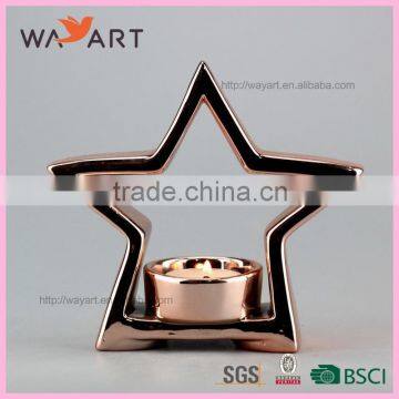 Gold Ceramic Star Shape Tealight Candle Holder