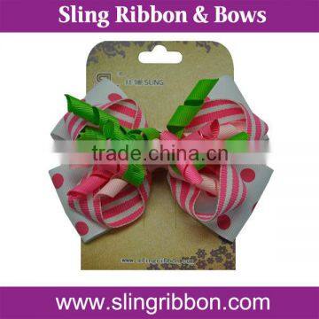 Curly Ribbon Hair Bows For Children