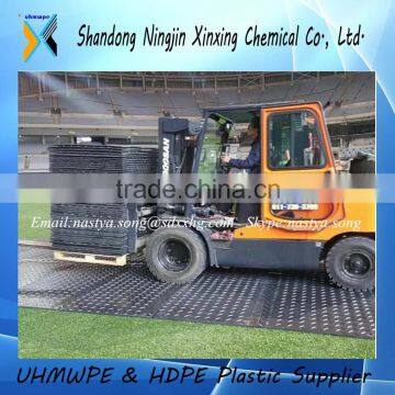 High impact resistance PE plastic temporary road mats/uhmwpe ground protection system mats