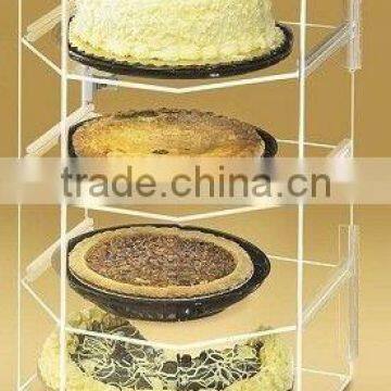 top grade luxury design clear tall floor standing acrylic cake display box for retail shop wholesale