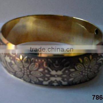 Indian Brass Metal Fashion Bangle Bracelet Etching Work