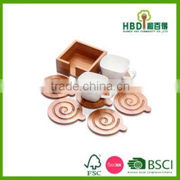 2016 best selling premium bamboo mug coaster wholesale