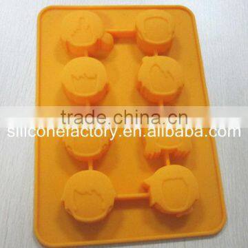 8 hole cartoon shaped silicone chocolate mold