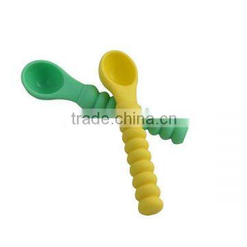 new style baby gift silicone teether spoon