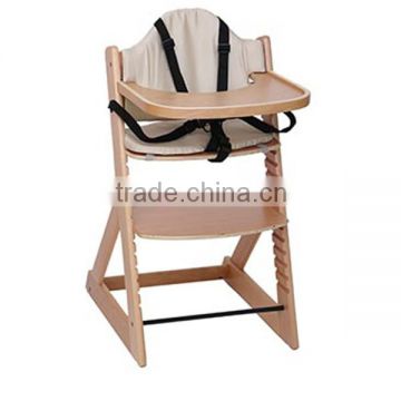 Solid Beech Wood Baby feeding high chair