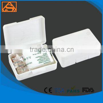 Mini first aid kit with plastic box