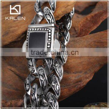 Stainless Steel Silver Plated Charm Power Magnetic Bracelet photo-4