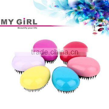 MY GIRL new egg-shaped plastic mini tangle detangling comb Hair tangle Brush