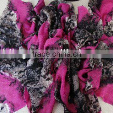 Mixed Colors Worsted Wool Pashmina Shawl photo-2