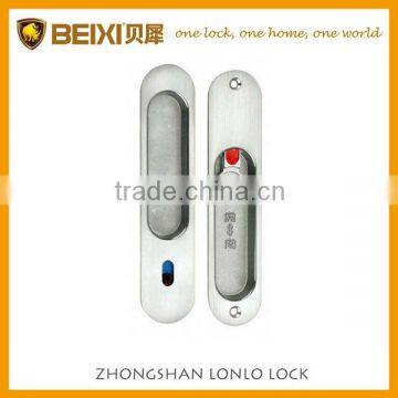 High security zinc alloy satin nickel finish entrance sliding door lock