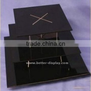 wholesale acrylic black cake stand plastic