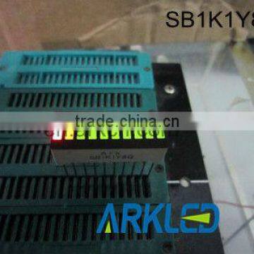 10 segment Three colors,LED Bar Graph DisplayRED,YELLOW,Pure Green