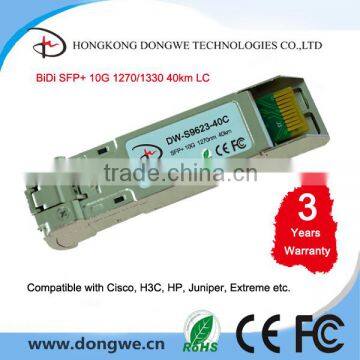 10Gbps SFP+ Bi-Directional Transceiver, 40km with Cisco, HP, H3C etc