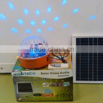 8W solar stereo system with blinking led popular is North America with remote controller for MRD803