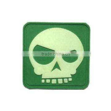 Custom hook and loop Skull head PVC/Rubber patch