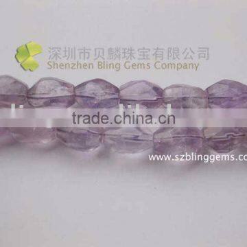 New arrival semi precious stone Amethyst faceted barrel beads