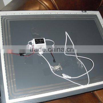 2016 Carton Fair Shows World BEST Brightly LED Light Backlit Stainless Steel Framed Bathroom Led Mirror With Touch Screen Button photo-5