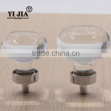 Modern Kitchen Drawer Cabinet Handle Clear Glass Knob