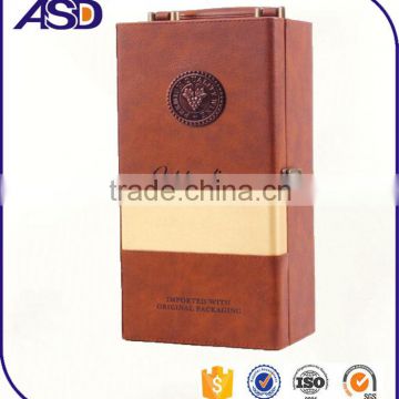 customized logot printing single bottle pu wine box