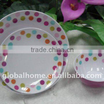 children melamine dinner set