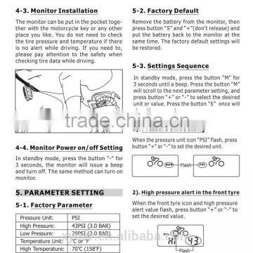 Universal Wireless Motorcycle Tpms XY-TP2MT photo-3