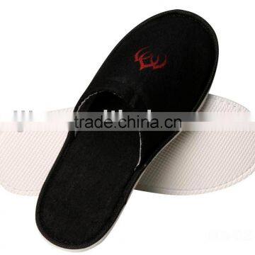 hotel black comfortable disposable cut velvet slipper