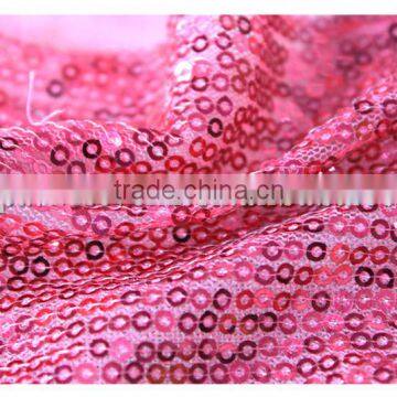 Newest Design Cheap Shiny Red Stretched Sequin Waterproof Upholstery Fabric photo-3