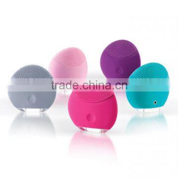 Silicone Waterproof Facial Brush , Silicone Vibration Facial Massager