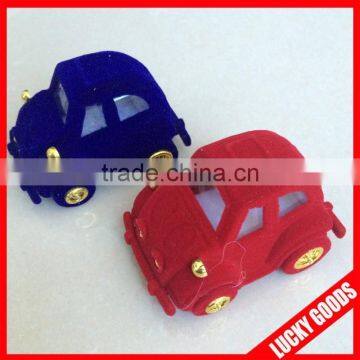 red and blue car shape ring box wholesale velvet ring boxes