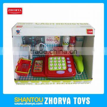 kids toys pretend play set chidlren mini supermarket cash register cheap plastic kids play cash register