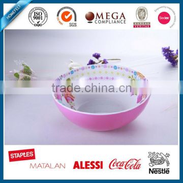 environmental melamine bowl with decal for children