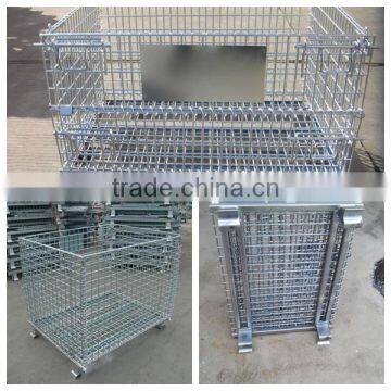 foldable wire mesh storage container