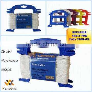 Diamond Baid Package Rope With A Reusable Plastic Shelf