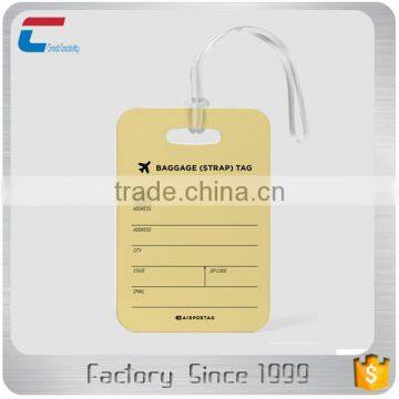 OEM connected baggage luggage tag with transparent rope