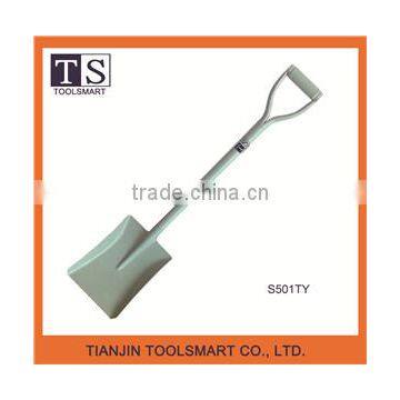 garden steel shovel with long handle