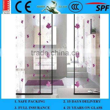 3-19mm Decorative Glass Aluminium Window