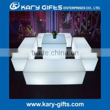 Outdoor Led Leisure Room Furniture Led Plastic Dining Table and Chair photo-3