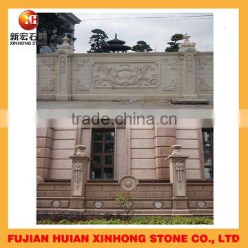 High quality outdoor yellow stone balustrades and handrails