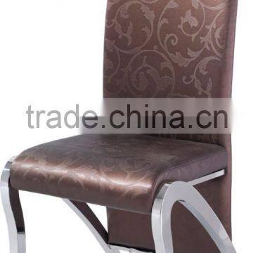 304 Shiny Stainless Steel Dining Room Table With Fabric Dining Chair photo-4