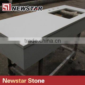 Newstar Pure White Quartz Vanity Tops for Hotel photo-5