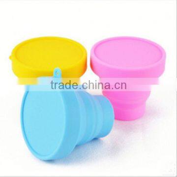 Eco-friendly collapsible convenivent silicone cups with lids