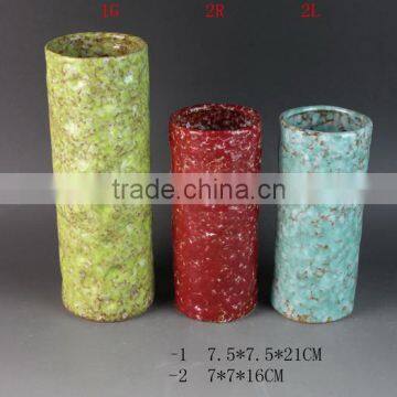 cylinder ceramic vases for Tulips,violets,Janquils,Tea Roses