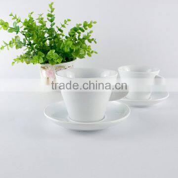 Wholesale White Custom Logo Cappuccino Cup and Saucer Set photo-2