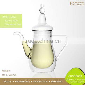 Pyrex Glass Custom Interesting Handcrafted Wholesale Chinese Teapot Set photo-2