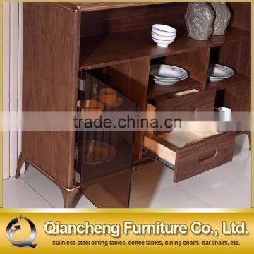 New Design Glass Door Wood Kitchen Cabinet Design photo-4